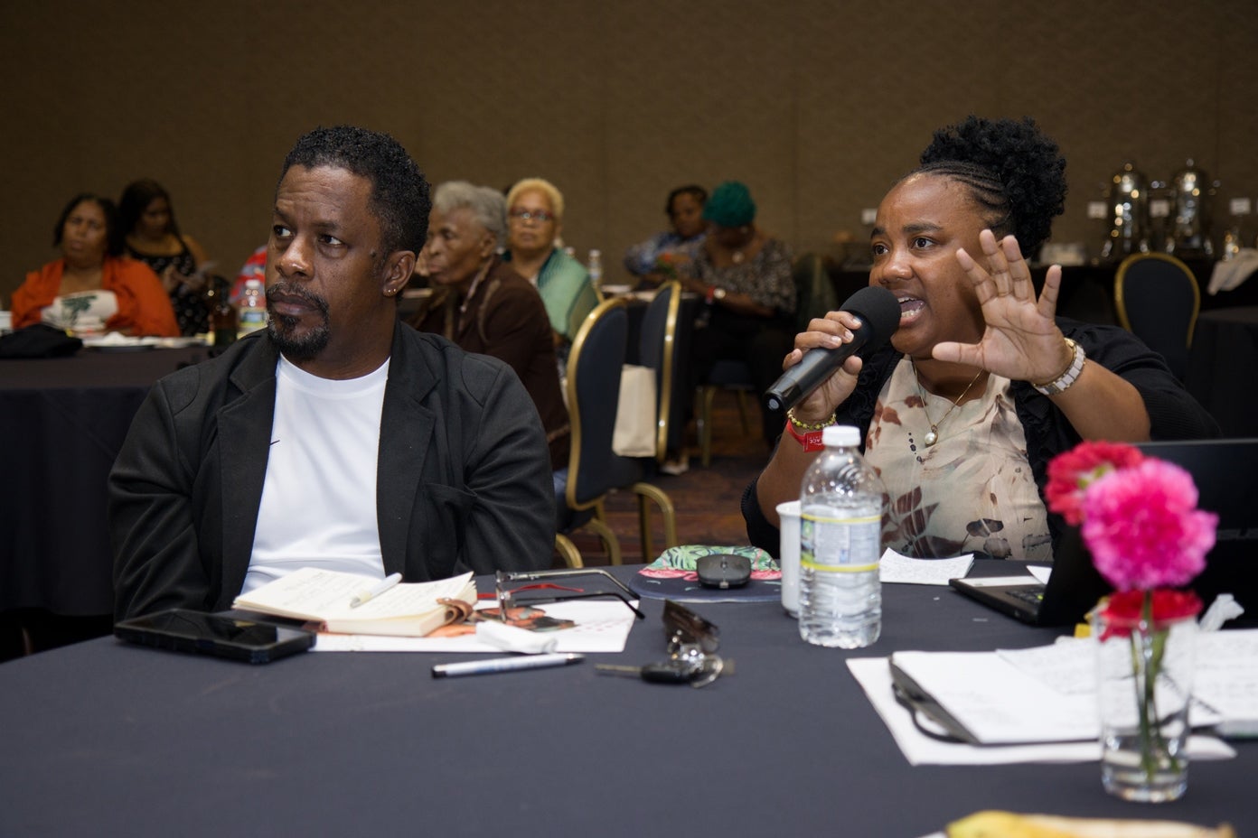 Picture of (Left-Right) O'Brien Thomas, Manchester Peace Coalition and Sara-Lou Angelique Morgan-Walker, The Angelic Ladies Society Ltd