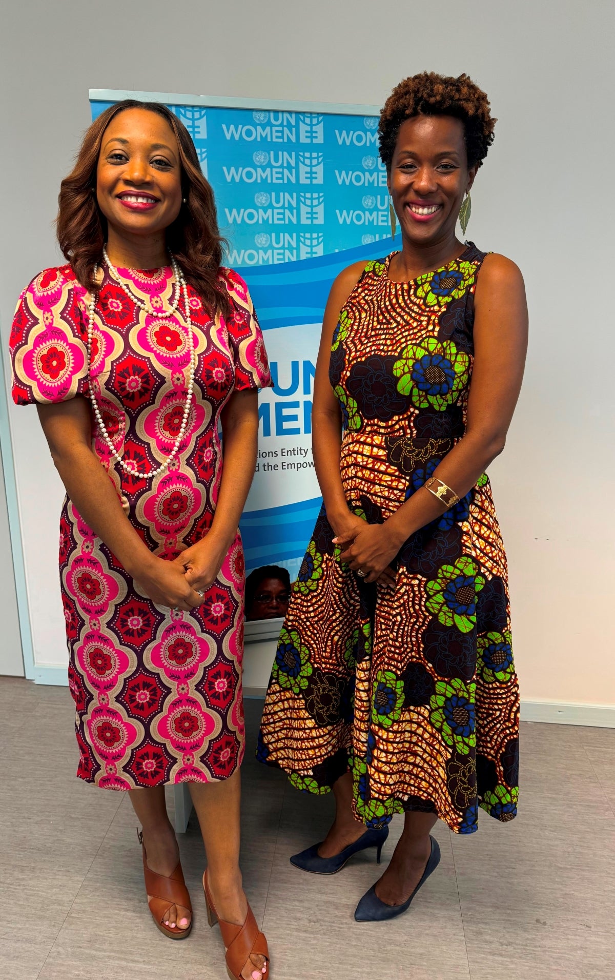 Picture of CTO SG Donna Prosper and UN Women MCO Caribbean Representative Tonni Brodber at UN House