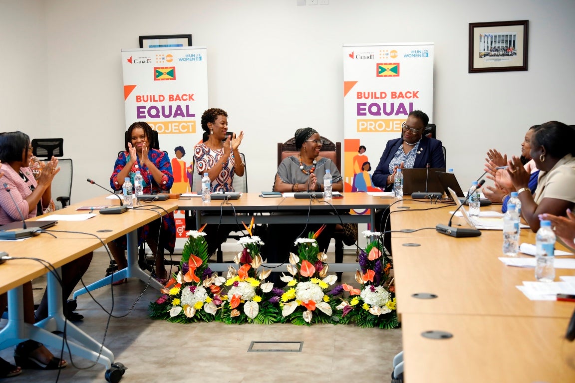 UN Women Representatives and Grenada Minister for Gender Affairs