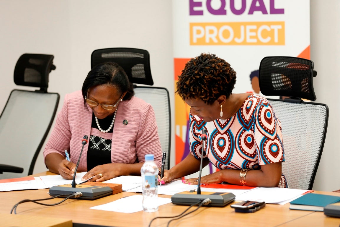 Ceremonial Signing between UN Women and the Grenada Central Statistics Office