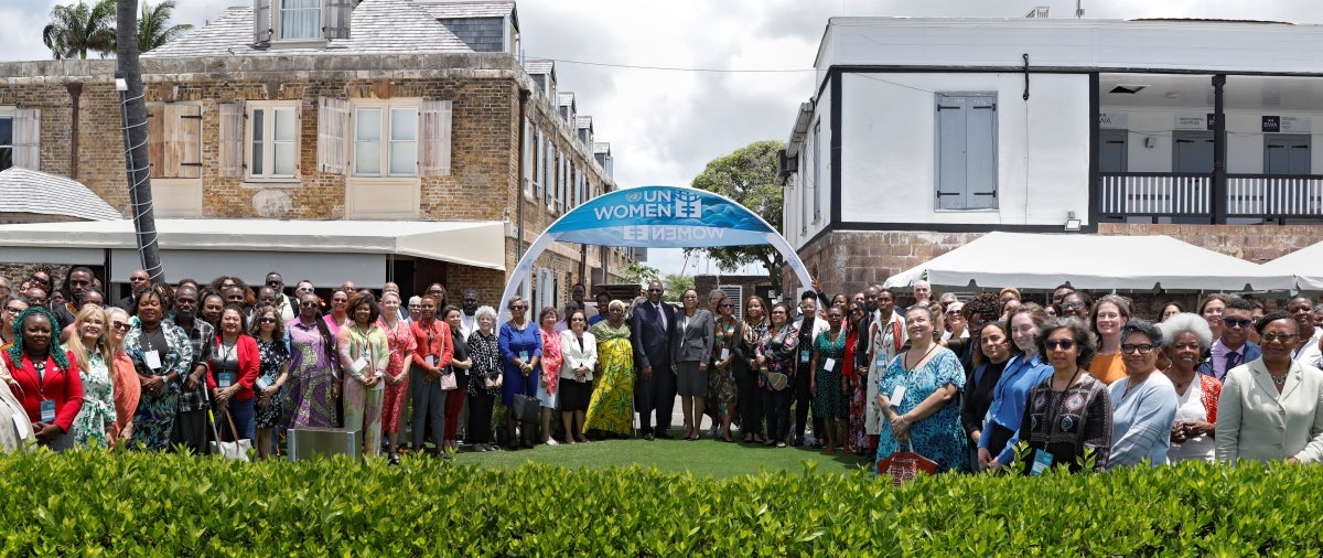 Participants at the SIDS4 GEF in Nelson's Dockyard, Antigua and Barbuda