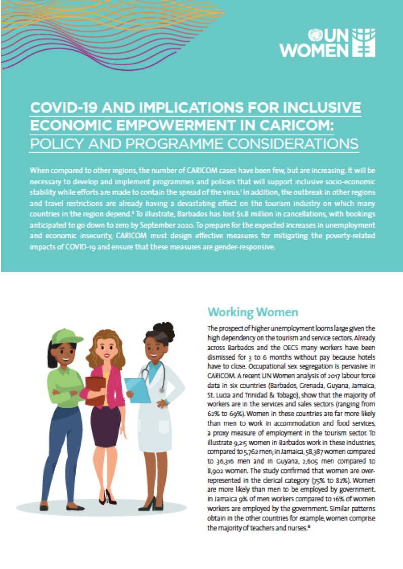 COVID-19 AND IMPLICATIONS FOR INCLUSIVE ECONOMIC EMPOWERMENT IN CARICOM: POLICY AND PROGRAMME CONSIDERATIONS