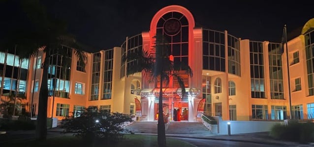 UN House Barbados Goes Orange 16 Days