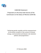 CARICOM Preparatory Statement for CSW66