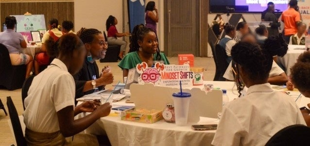 Participants engaged in group discussion